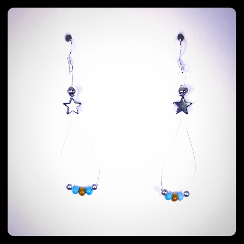 Star Crafts Turquoise and Sterling Silver Earrings
